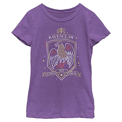Harry Potter Girl's Ravenclaw Learning T-Shirt, Pur Berry, Medium