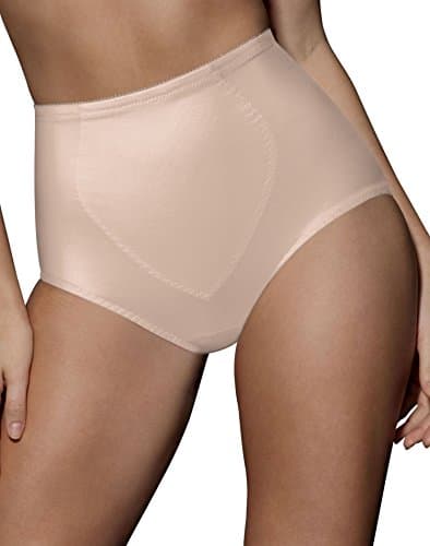 Bali womens Jacquard Mesh Tummy Panel Firm Control 2-pack Fajas Dfx710 shapewear briefs, Nude/Nude, Medium US